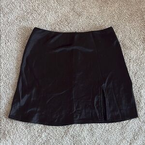 Black silk skirt